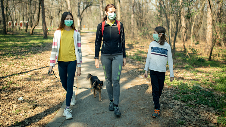 Family walking