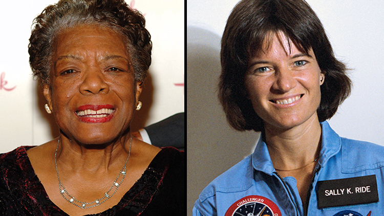 Maya Angelou and Sally Ride